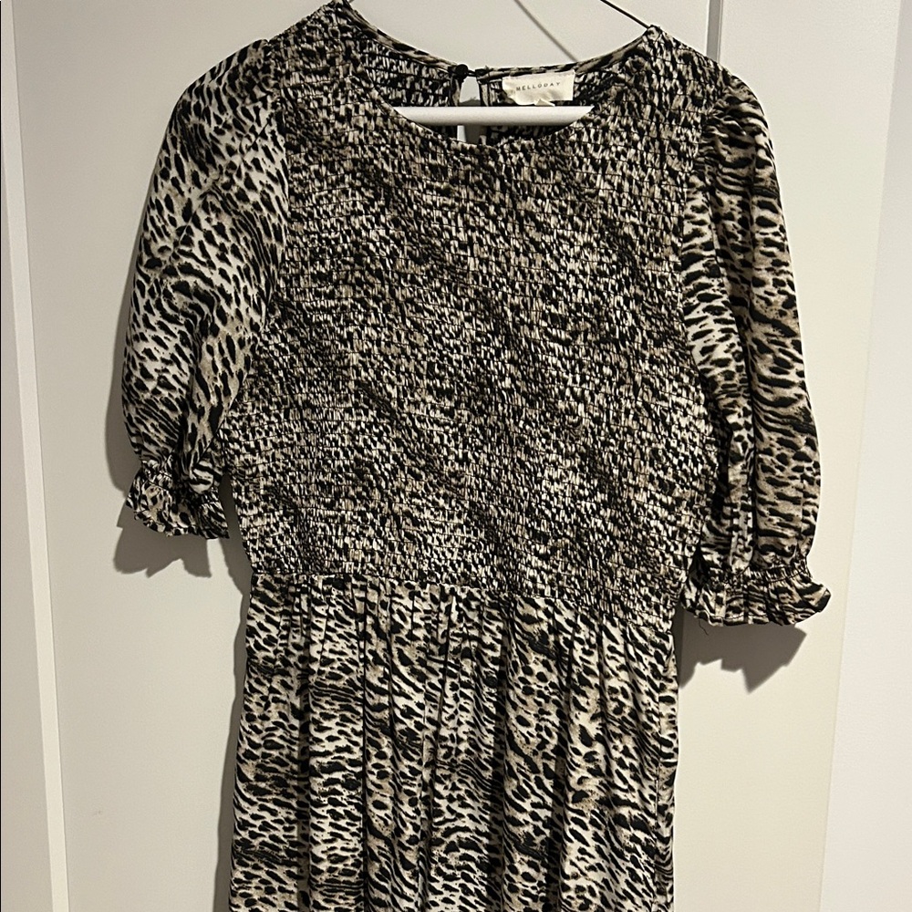MELLODAY Animal Print Maxi Dress
